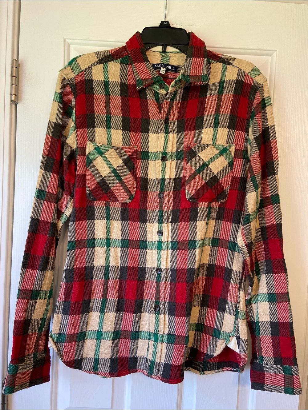 Mens Alex Mill Plaid Chore Button Up Shirt Sz Medium